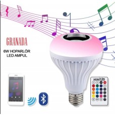 6 WATT HOPARLÖR LED AMPUL - BLUETOOTH KUMANDALI MUSİC AMPUL